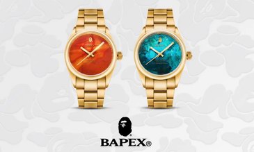 潋滟似水，炽热如焰 bapex 全新腕表系列定格黄金时间